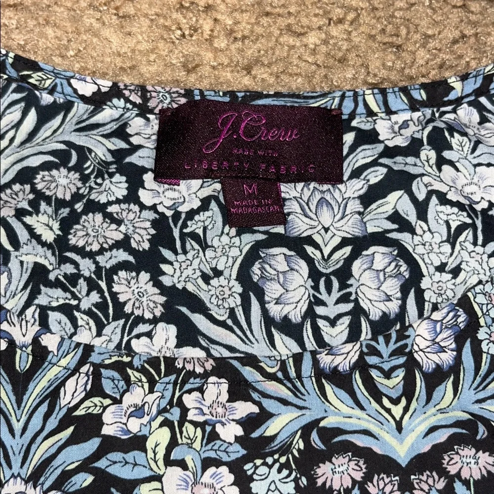 J.‎ Crew Liberty Fabric Sambourne Floral Ruffle Puff Sleeve Blouse Medium